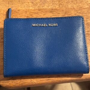 Michael Kors Royal Blue Leather Wallet